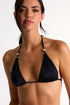 Shan Glitter Chrome-effect triangle bikini top